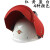 琉璃钢配安全帽式电焊面罩头戴式二氧帽红钢纸焊工 红色 (套装) 红色  (套装)
