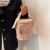 Calculat&KeenCK质感小包包女夏2024新款潮时尚小众手提水桶包百搭斜挎包 粉色+小精灵挂件