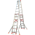 铝合金伸缩人字梯8米9米10米11米12米伸缩梯子工程梯双面升降梯子 定制款10米5mm厚 实际高9.2