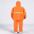 环卫工人雨衣雨裤套装防水反光保洁园林分体防风户外男女加厚骑行 橘色(单层) XL