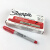 Shanpie 油性记号笔 马克笔 双头细粗头 实验室低温标记 单头细头红色