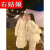 右姑娘新中式羽绒服女短款冬季2024年新款感中国风长款外套 珍珠白短款 S