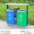 户外垃圾桶不锈钢室外果皮箱公园景区公共场合环卫大号分类垃圾箱不含税运 S52-广西桶