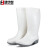 集华世 工业雨靴耐磨防滑长筒雨鞋【白色】JHS-1590
