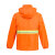 冰禹 分体雨衣雨裤套装 环卫安全警示施工反光雨衣  双杠橘色 XL