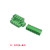 2EDGKM绿色接线端子带固定耳插拔式5.08MM螺丝直弯针PCB22F32F42F 5P 直针座+插头(5套)