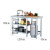 加厚厨房工作台不锈钢桌子家用操作台面可放煤气罐厨房台收纳架子 长130宽60高80单层加三层