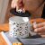 贝瑟斯熊猫马克杯创意卡通陶瓷杯高颜值情侣杯可爱喝水水杯 黑色小熊猫丨380ml