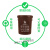 上海垃圾分类垃圾桶大号干垃圾湿垃圾户外圆形咖啡色棕色厨房物业 银灰色60升有盖