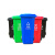 定制适用户外环卫分类塑料垃圾桶带盖大容量120升240可挂车垃圾桶厂家印字 120升加厚挂车桶（蓝色）可