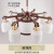 长裕新中式吊灯大气客厅灯创意书房餐厅卧室茶室灯全铜实木灯具中国风
