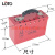 LOTO便携式金属锁具箱红色集群共锁箱12孔工业安全管理上锁检修手提钥匙箱锁具收纳箱BD-X01 锁具箱X01（中文版）