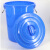 金固牢 大号加厚塑料水桶 圆桶酒店厨房储水桶垃圾桶大容量发酵胶桶 蓝色无盖60L