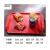 塑料托盘长方形快餐盘食堂酒店上菜托盘商用餐厅专用圆形防滑托盘 ABS805红色