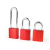 安小侠 工业铝制安全LOTO上牌挂锁能量隔离红色金属门锁防KD-ALP38-红色