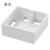 桑宋 加厚86型开关明盒PVC接线盒通用底盒明线盒明装下线明盒布线盒白色  10个