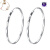 方锦象言和诺99足银大圈耳圈圆形圈圈大耳环女圆环2020女龙年本命年礼物 ZEH916-直径3.5厘米一对