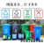 大号平口垃圾分类垃圾袋一次性可降解加大社区物业四色厨余塑料 蓝色可回收物120X140 30只