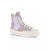 匡威（Converse）时尚女款拼接板鞋 时尚潮流高帮系带吸汗透气女士板鞋 LUCID LILAC 34