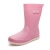 雨鞋女款中筒时尚外穿防水雨靴日系高筒一体绒保暖防滑耐磨水鞋女 540粉色标准码 40