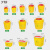 整箱医疗利器盒一次性黄色锐器盒小医院诊所用废物盒针头盒圆形 方形3L推盖【100个/箱】
