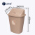 正奇谊 垃圾桶大号户外带盖物业环卫垃圾桶 棕色有盖 30L