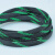 蛇皮网6mm三织加密型PET编织网尼龙网避震网护线网套线网管工业品 荧光绿+黑
