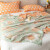 维拉帝（Verratti）四层纱布毛巾被纯棉夏季薄款全棉家用单人双人空调被沙发盖毯 向日花开-绿 200*230cm单毛毯