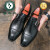 啄木鸟2024年品牌高端男士商务皮鞋春夏休闲皮鞋英伦风感复古朋克风格潮 棕蓝色 38