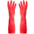 尔苗牛筋手套 红色4双/包 橡胶乳胶加厚加长耐磨保暖  劳保车间防护
