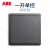 ABB官方专卖 远致灰色萤光开关插座面板86型照明电源插座 一位单控AO101-EG