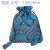 丝绸锦囊布袋长型收纳袋子 手机袋 梳子袋 名族风文玩袋 小经书袋 湖蓝(大号15*19海水纹)