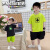 奥特曼男童夏装短袖套装2024夏季新款小儿童酷帅韩版男孩宝宝衣服两件套 黑上衣绿裤子 90cm