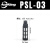 塑料消声器PSL-01/02/03/04/06气动电磁阀汇流板网状消声器 黑色3分