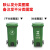 HFPC 红色120升加厚 HF-120U脚踩式户外垃圾桶 商用分类塑料环卫带盖轮工业小区物业翻盖果皮箱