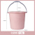 水桶储水塑料桶洗车手提小圆桶大号加厚学生用洗澡洗衣桶 粉色水桶18L+脸盆+水勺套装加厚