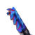 65度钨钢铣刀硬质合金铣刀4刃不锈钢专用刀加长CNC蓝色涂层立铣刀 14*45*14D*100L