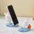 卡通可爱兔子手机支架小物件办公室桌面摆件工位装饰生日礼物 兔子爱心手机支架-白色底座