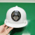 带灯的安全帽一体式ABS头盔矿灯可印字狼杰强光充电安全帽灯定制 狼杰新LJ-1001白色+排插充电器