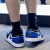耐克（NIKE）【潮】Air Jordan aj1板鞋男女情侣款低帮透气休闲轻便运动篮球鞋 553560/553558-140 蓝白 43