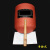 京汇莱上海宝瑚牌电焊帽 焊接面罩红钢纸手持式头戴式加厚防烫 手持式(铁皮镜框 1.2厚)