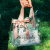 伴娘礼物透明袋子伴手礼袋子婚礼手提袋节日用空盒ins风结婚礼品 小雏菊+纱+尤加利叶 小号(18*10*25cm)
