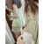 雅伊缇吊带睡衣女生夏季薄款纯棉s风小个子甜美绿色无袖夏天两件套装 H098果绿 M码(建议75-95斤)
