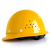 NEWBIES玻璃钢安全帽工地男施工领导头盔标建筑工程防护工作定制印字工业品 玻璃钢透气加厚款-黄色(旋钮)