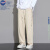 NASA GISS潮牌联名休闲裤男士春秋季新款直筒休闲长裤青少年潮流工装裤 ZX-509#卡其 L（建议115-130斤）