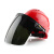 Golmud电焊面具式面罩防冲击飞溅铝合金支架透明面屏GM793 红色+黑色面屏