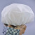 千井一次性帽子防尘头套无纺布蘑菇圆帽厨师帽女男防油烟头罩 白色 30克手工圆帽