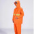 尘玲 环卫工人保洁园林反光分体式雨衣雨裤套装 橘色 均码
