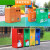 户外卡通创意定制学校室外方形大号游乐场果皮箱分类幼儿园垃圾桶 红色单桶门板可定制图案