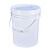 密封白色塑料桶圆桶级工业涂料包装桶方形桶小白桶5L10kg20升 1L白色压盖桶无提手（级）